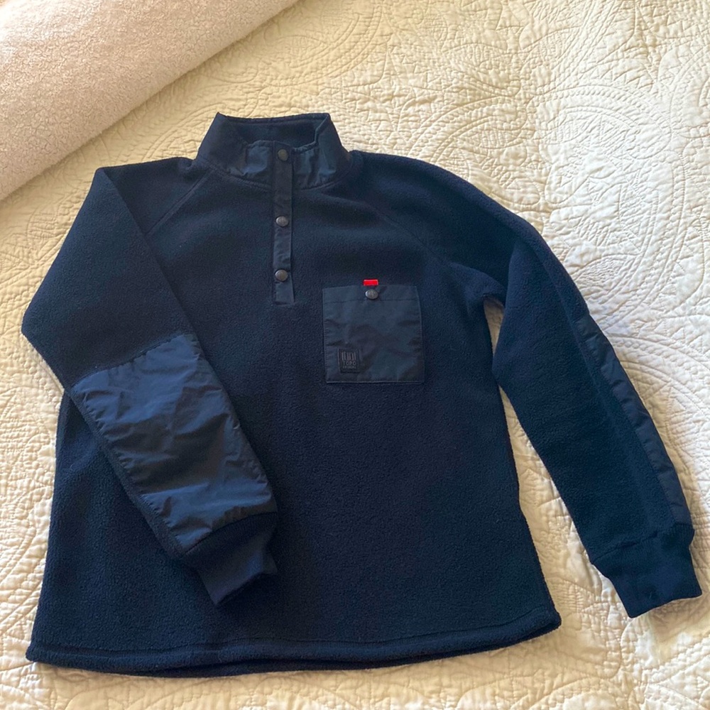Topo Designs Women’s Mountain Fleece Jacket Size Medium Black